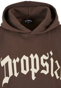 Dropsize HEAVY V2 PUFFER PRINT  - Kapuzenpullover - chocolatebrown