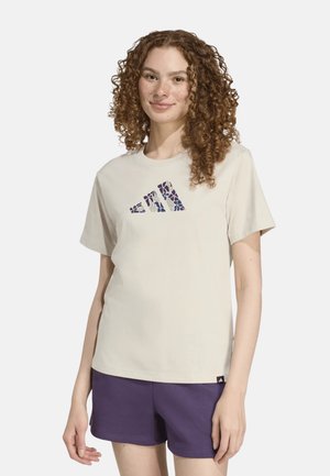 DE MANGA CORTA SOFT SIDE - Camiseta estampada - beige