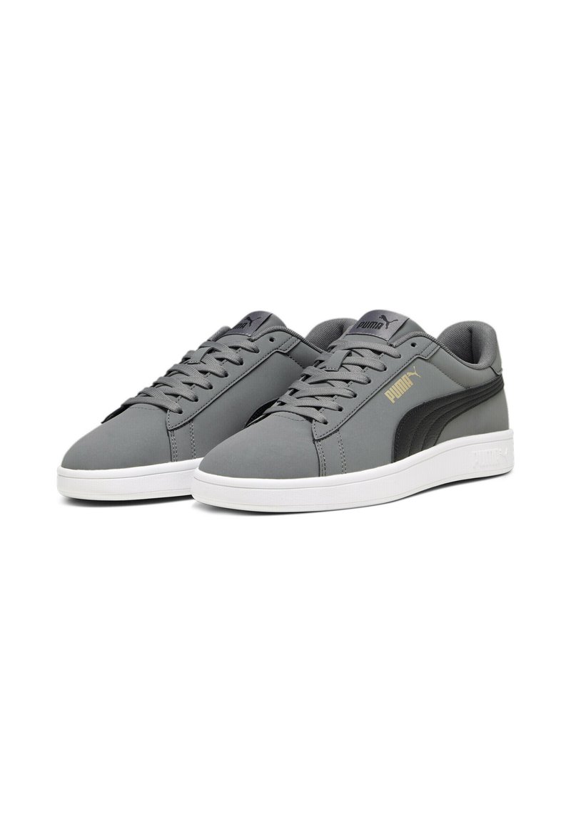 Puma SMASH BUCK - Tenisky - cool dark gray- black- gold- white