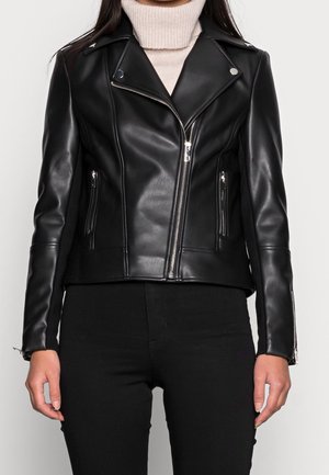 Chaqueta de cuero sintético - black