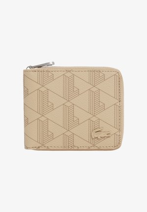 Lacoste, THE BLEND COMPACT ZIP WALLET - Portemonnee - mono viennois otter-r