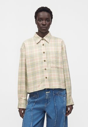CLOSED, CROPPED OVERSIZED - Button-down blouse - stoneleaf green