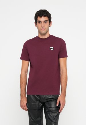 T-SHIRT CREWNECK - T-Shirt print - merlot
