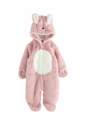 Next, FAUX FUR HOODED BABY ALL-IN-ONE - Jumpsuit - pink embroidered bunny