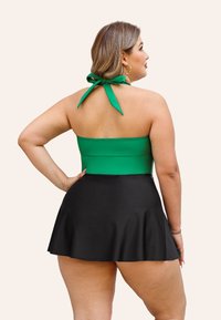 Cupshe HALTER CONTRAST - Complementos de playa - evergreen black