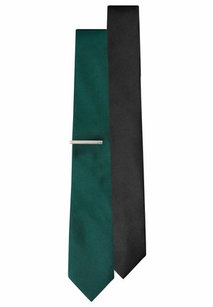 WITH CLIP 2 PACK STANDARD - Stropdas - black/forest green
