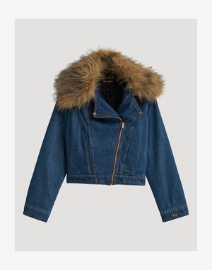 Wrangler, WRANGLER X LAINEY WILSON MOTO JACKET - Veste en jean - blue