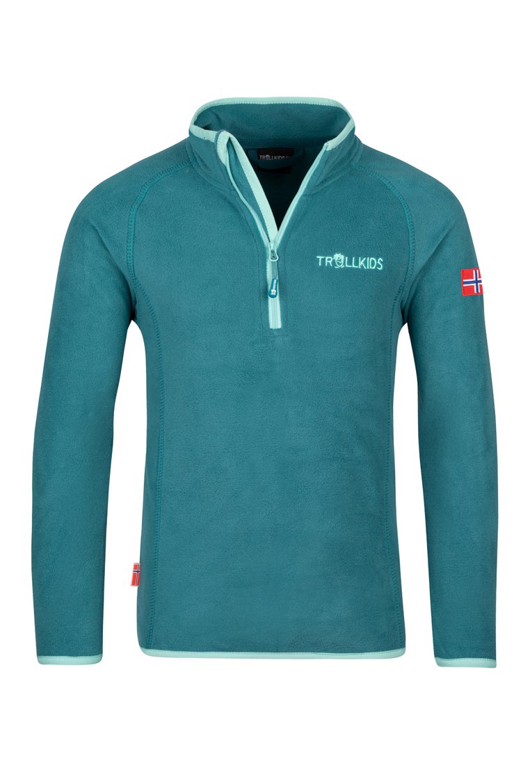 Trollkids Fleece trui petrol