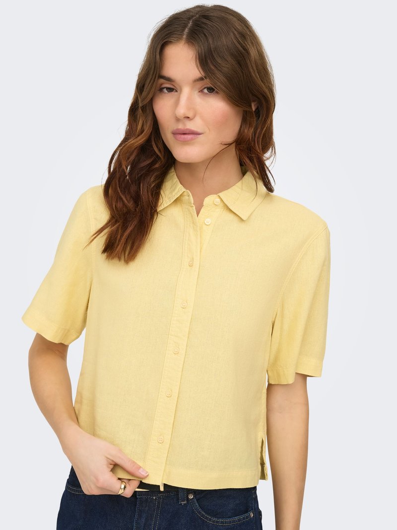 Blusa In Seta Equipment Essential Giallo Pastello, Taglia S, Nuova Senza Etichetta