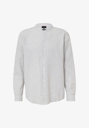 QS, REGULAR FIT GESTREIFTES -MIT KREMPELÄRMELN - Chemise - hellgrün