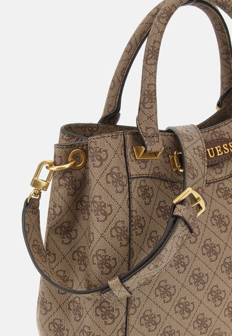 Sac à Main Femme Gold Bags Beige/marron à Carreaux - Taille Moyenne, Neuf Sans étiquette