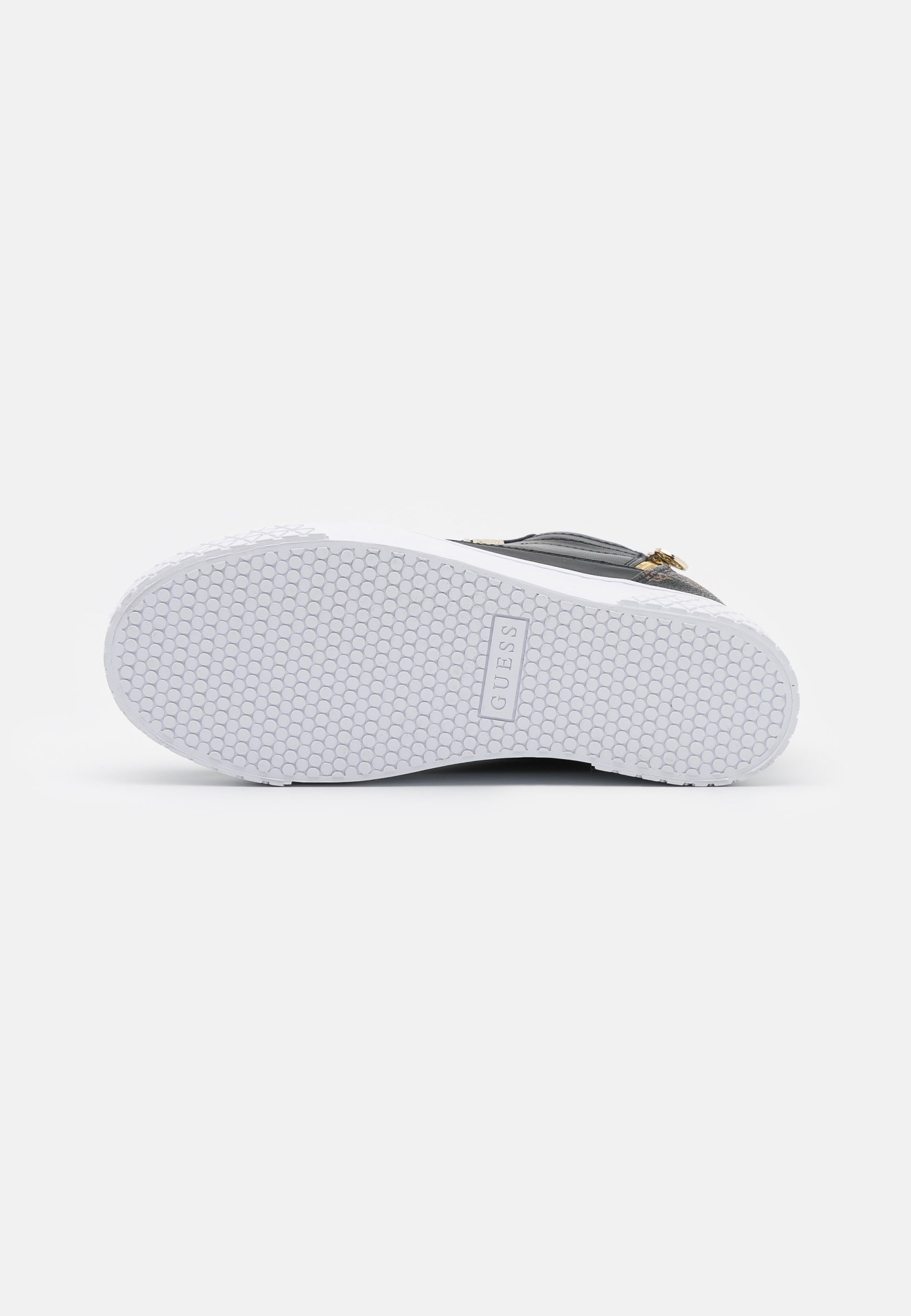 Guess RIGGZ - Sneakers hoog - black brass/Zwart - Zalando.nl