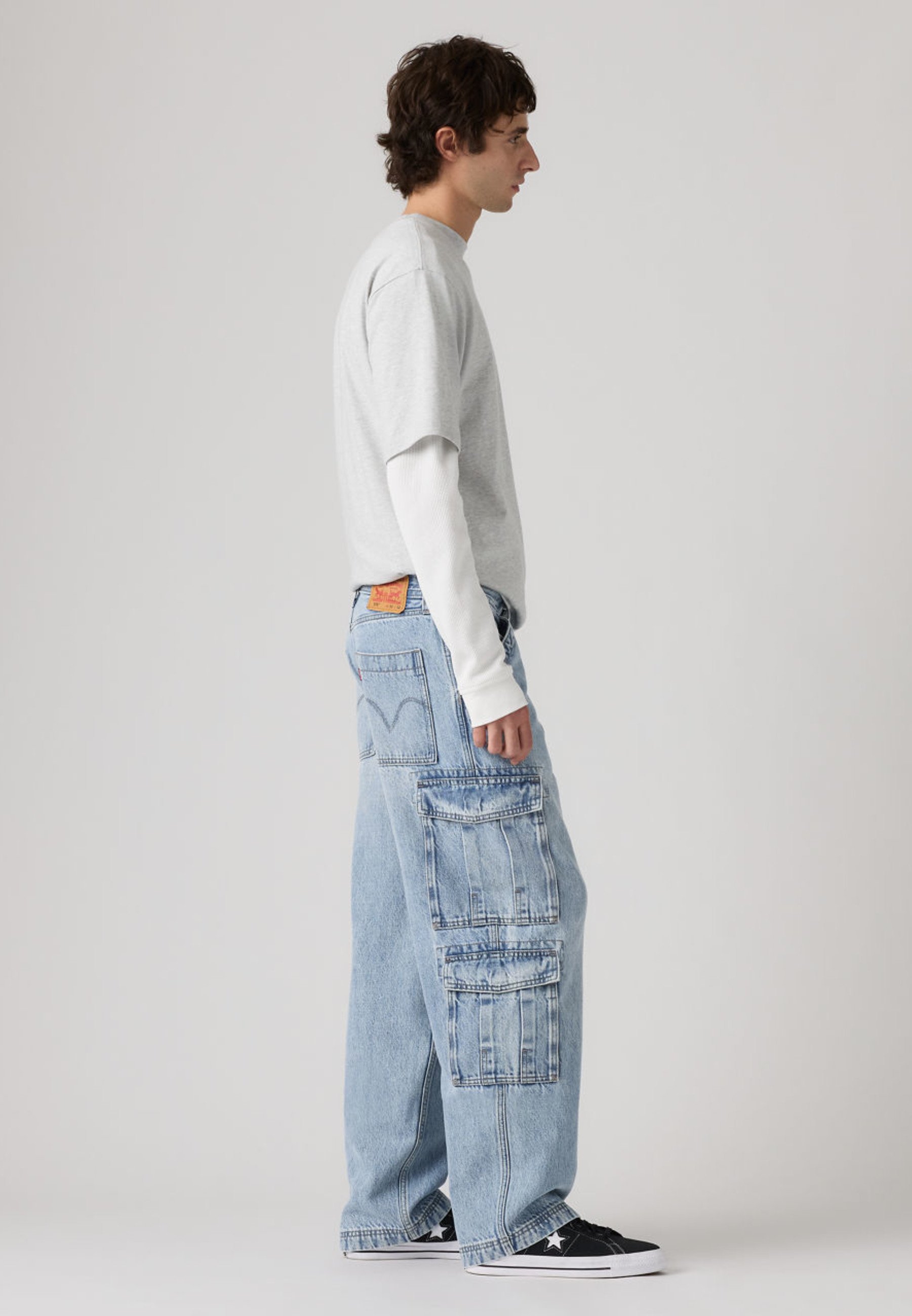 Levi's® 578® BAGGY CARGO - Baggy Jeans - joyful clouds/light blue