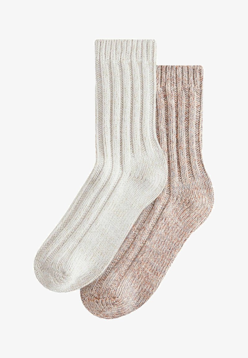 Next CHUNKY HEAVYWEIGHT ANKLE 2 PACK - REGULAR FIT - Șosete - pink neutral sparkle
