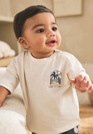 Next, REGULAR FIT - TOP AND SHORTS BABY SET  . - Shorts - grey white palm