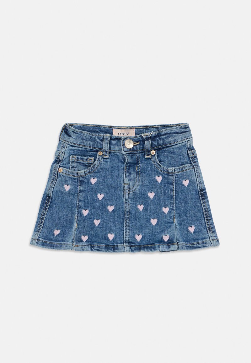 ONLY MINI - GHOXTON HEART SKIRT - Jeansskjørt - light medium blue denim, Forstørre