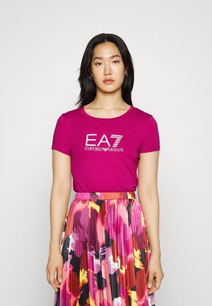 Print T-shirt - pink/white