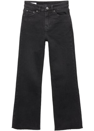 PULL&BEAR MID-WAIST KICK BELL BOTTOM - Jeans bootcut - black