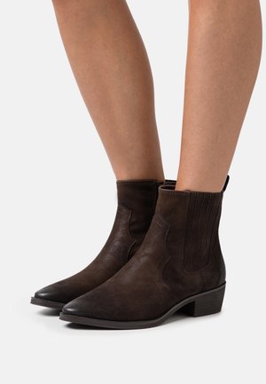 Marco Tozzi, Bottines de cowboy / motard - dark brown