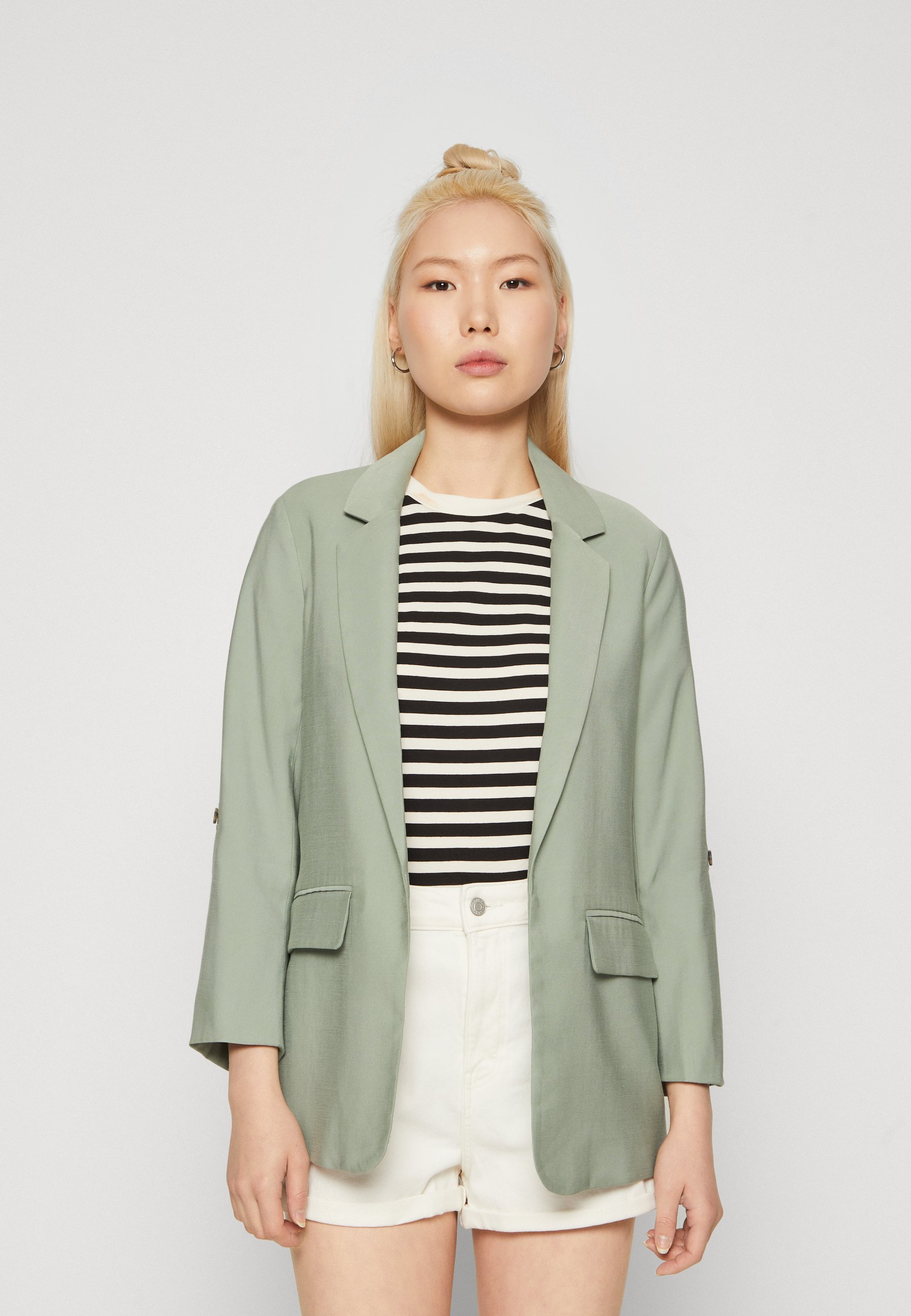 ONLY ONLARIS LIFE 3/4 LOOSE - Blazer - green/grün - Zalando.de