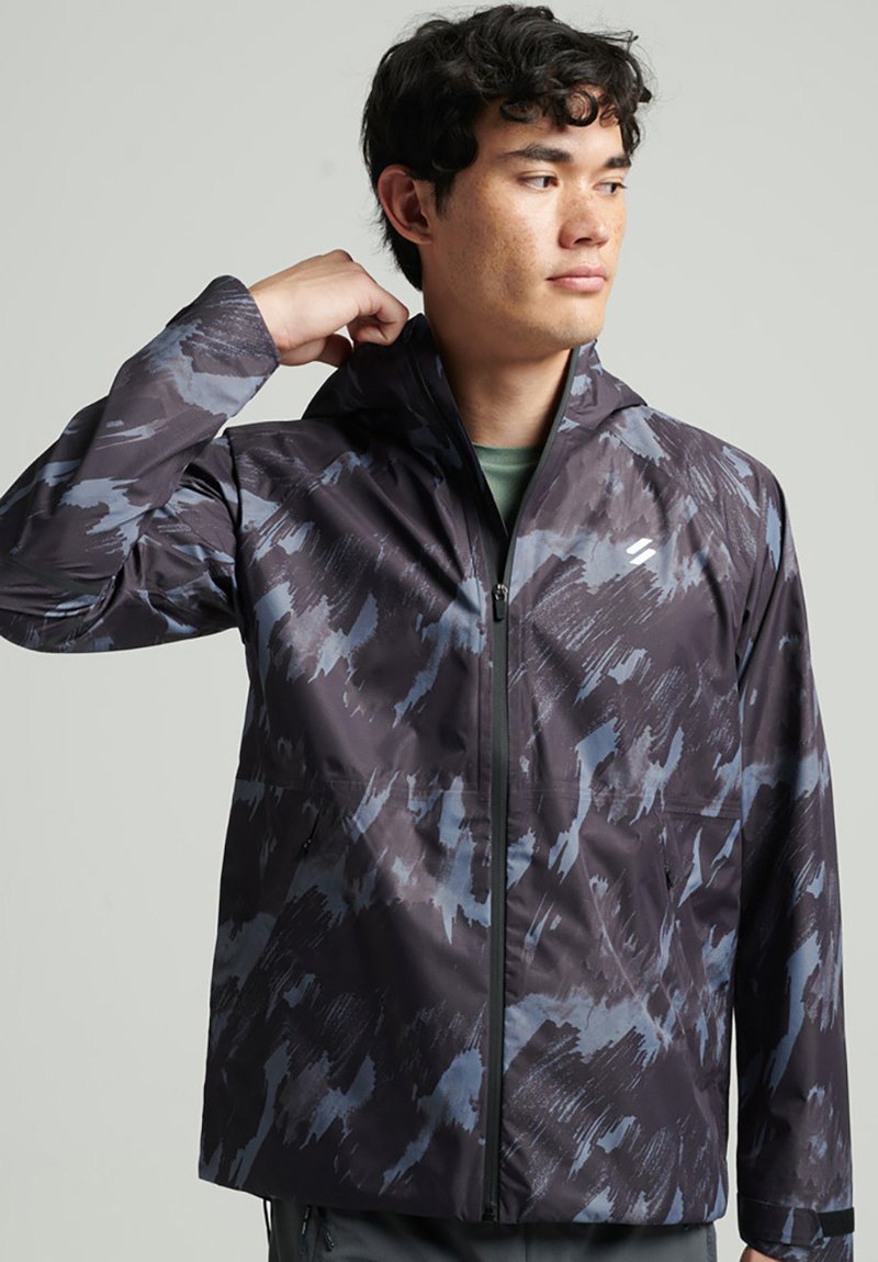 Superdry SPORT Waterproof jacket brush camo dark/blue Zalando.de