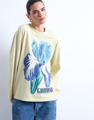 CARIN GRAPHIC - T-shirt à manches longues - fog green