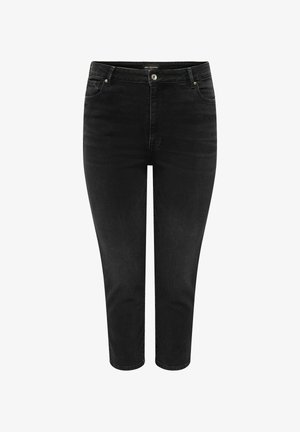 ONLY Carmakoma, STRAIGHT FIT JEANS CAREMILY HIGH WAIST STRAIGHT FIT JEANS - Jeans fuselé - washed black