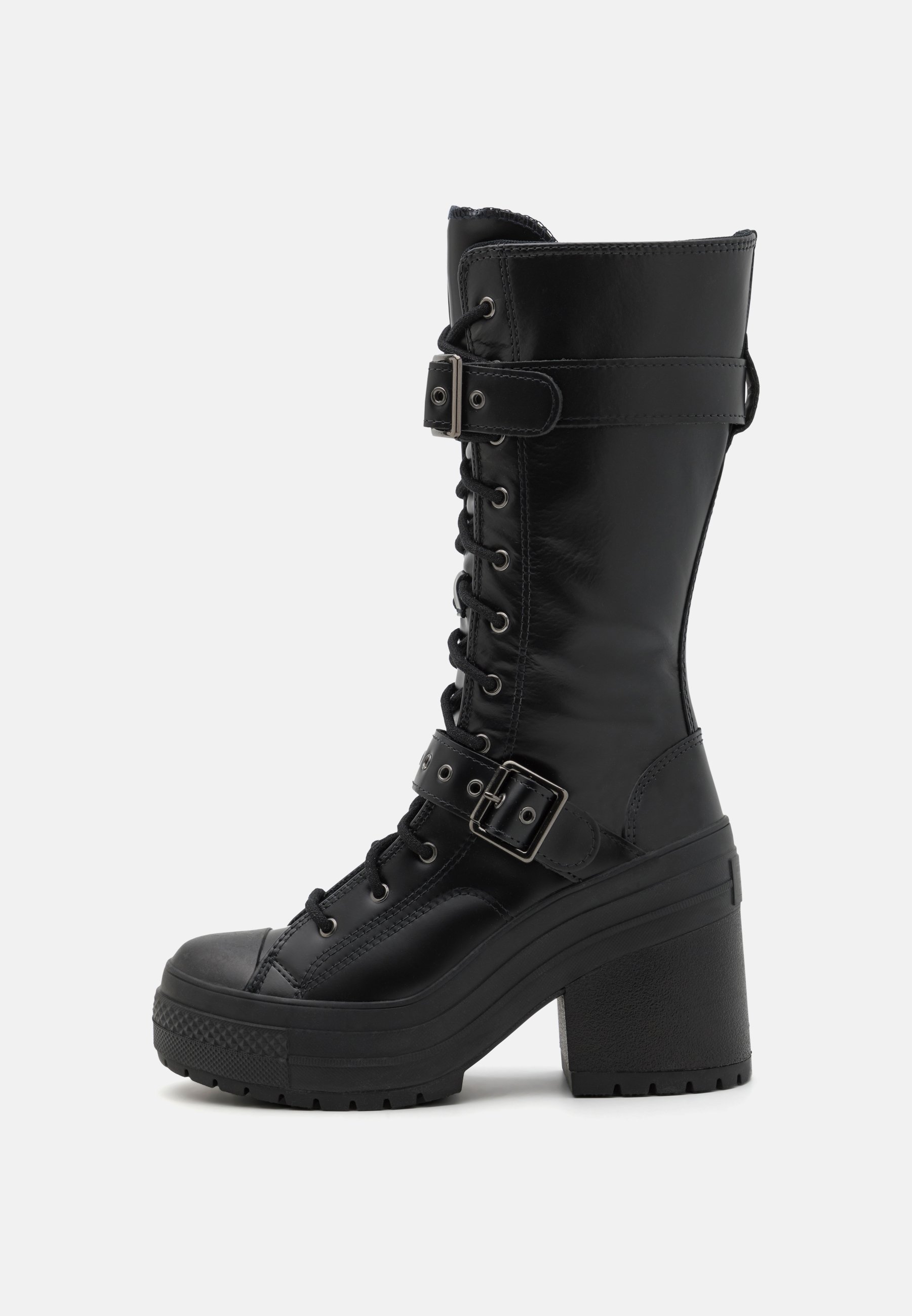 Converse CHUCK 70 LUXE HEEL - Platform boots - black - Zalando