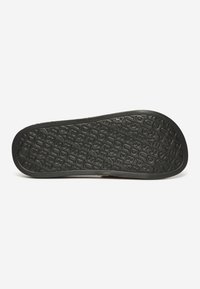 Superdry & Co LOGO - Sandalias planas - black fossil brown metallic gold