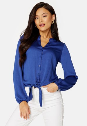 Bubbleroom V-NECK L/S KNOT BLOUSE - Bluzka