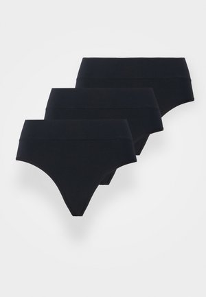 Schwarze hochtaillierte Slips, Dreierpack, aus weichem Stoff, mit nahtlosem Design und glattem Bund für hohen Tragekomfort.