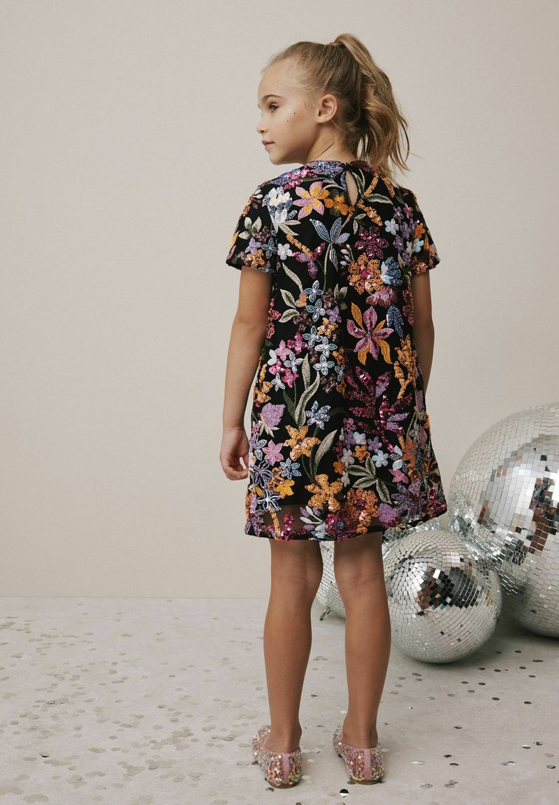 Next REGULAR FIT - BRIGHT FLORAL SEQUIN - Cocktail dress / Party dress -  multi/black - Zalando