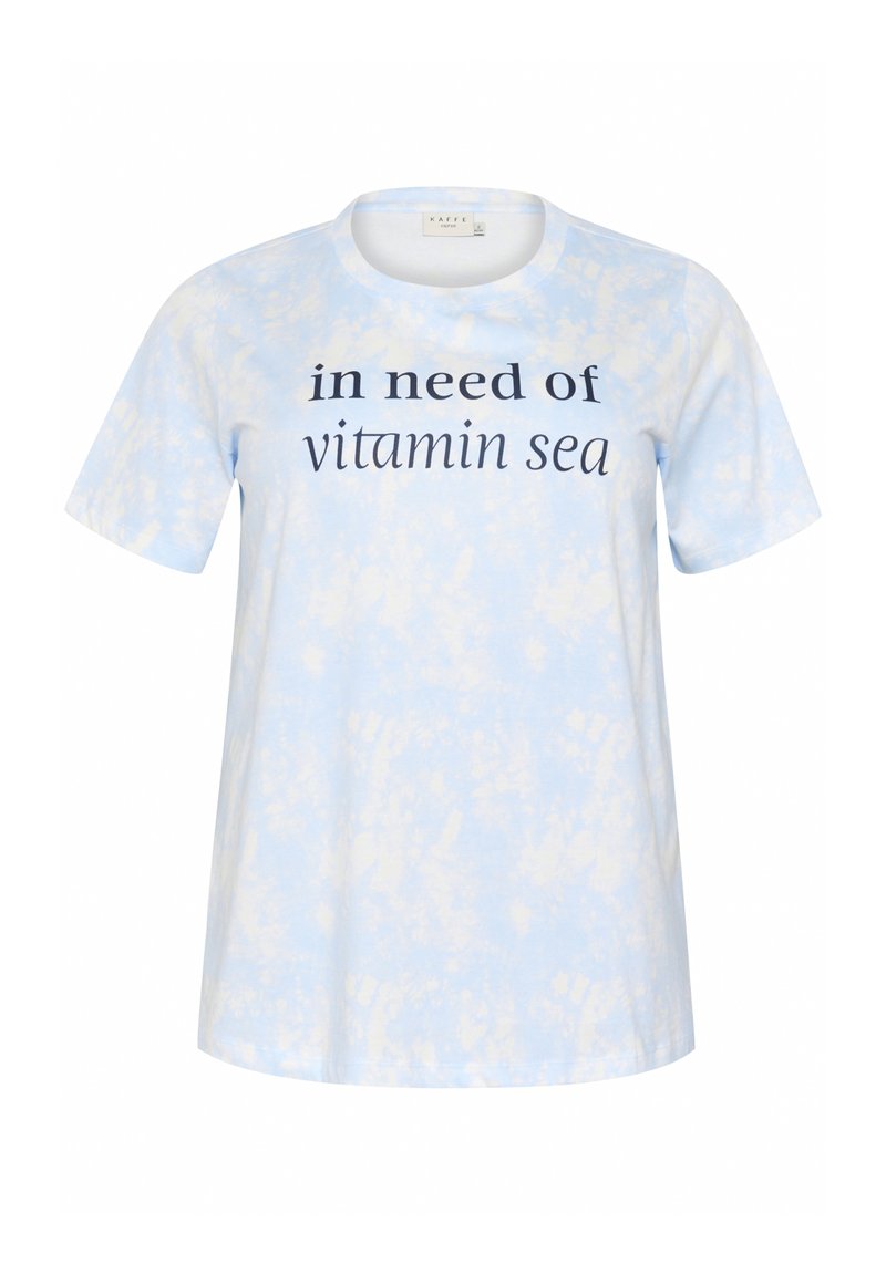 Kaffe Curve T-shirt print lichtblauw Kaffe Curve T-shirt print lichtblauw