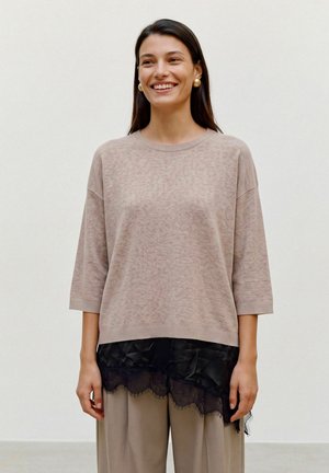 Vero Moda, KNITTED PULLOVER VMJANNE KNITTED PULLOVER - Pullover - cement