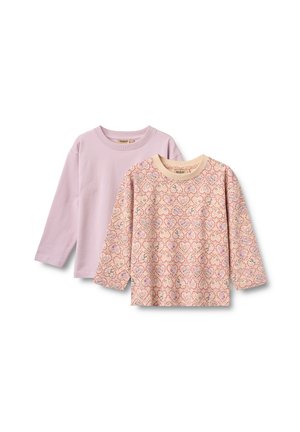Wheat, 2 T-SHIRT L/S DIXIE - Langarmshirt - magenta heart flowers
