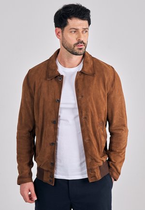 Freaky Nation RUSTON - Lederjacke - kombucha
