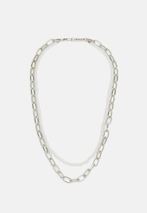 DOUBLE ROW NECKLACE UNISEX - Necklace - silver-coloured