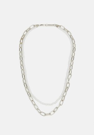 DOUBLE ROW NECKLACE UNISEX - Kaklarota - silver-coloured