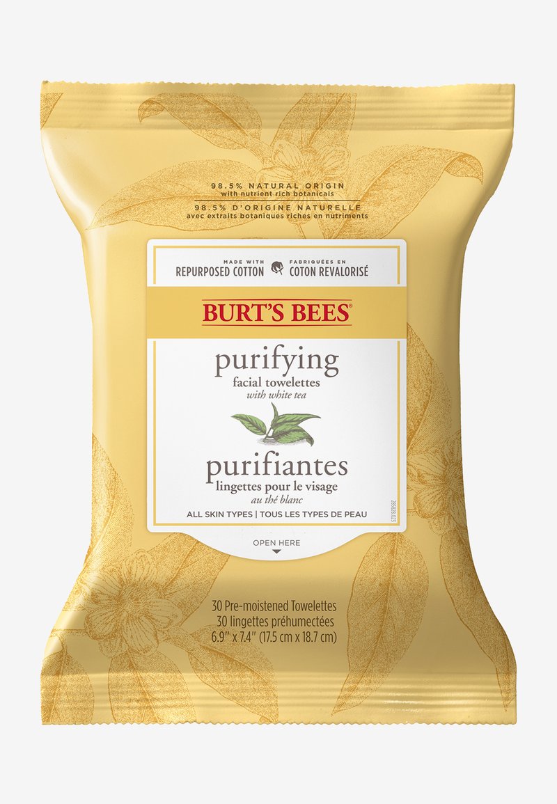 Burt's Bees - FACIAL CLEANSING TOWELETTES 30 PACK - Gesichtsreinigung - white tea, Vergrößern