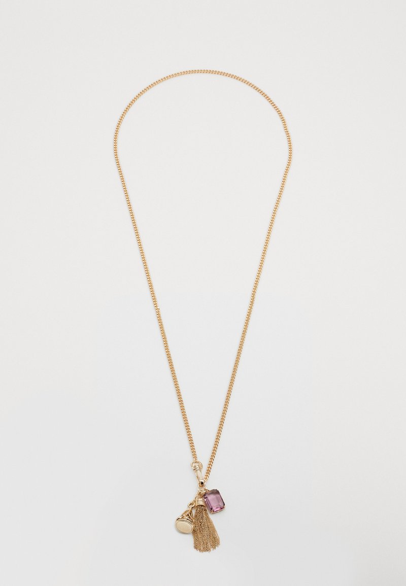 Lauren Ralph Lauren TASSLE PENDANT - Κολιέ - gold-coloured/pink