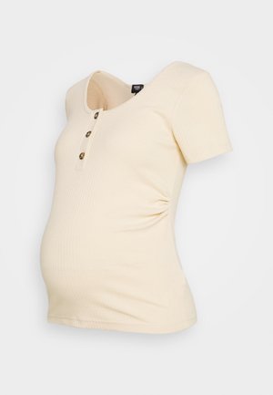 BUTTON FRONT - T-shirt basic - off white