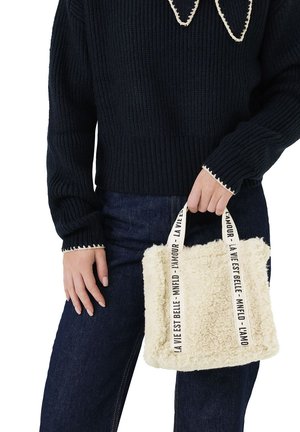 Manfield MINI-SHOPPER IN TEDDY-OPTIK - Handtas - beige