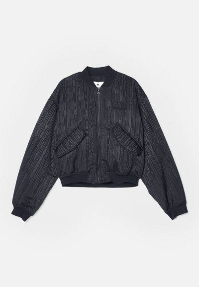 MARINE SERRE RECYCLED MOIRE BOMBER JACKET UNISEX - Geacă bomber - black