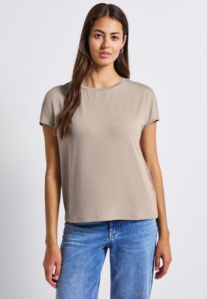 MIT DETAIL - Print T-shirt - beige