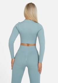SQUATPROOF LONG SLEEVE NO SURRENDER SEAMLESS   - Sweater met rits - blue grey
