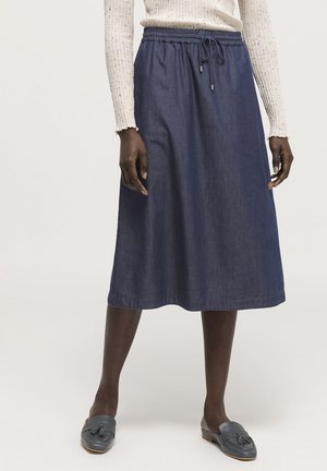 A-linjekjol - dark blue washed