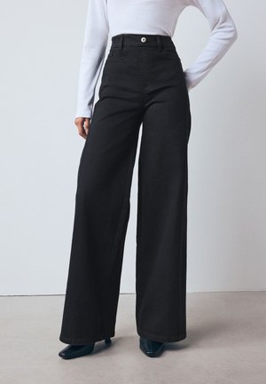Next, HIGH RISE FLEXI FIT PULL ON - Wide Leg - black