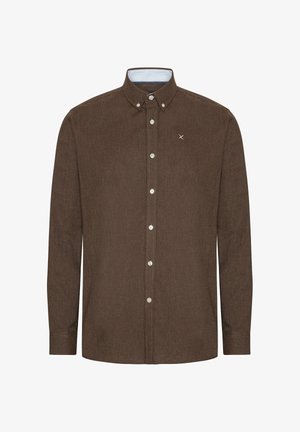 Clean Cut Copenhagen OXFORD STRETCH PLAIN - Srajca - dark brown melange