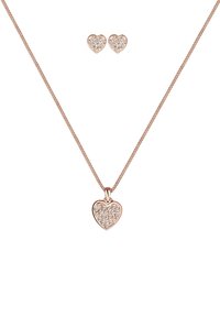 Elli SPARKLING HEART CHARM - MIT KRISTALLEN VON SWAROVSKI® - Örhänge - rose gold-coloured