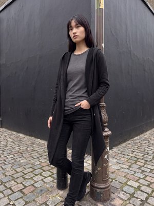 Urban Classics, LADIES HOODED SWEAT CARDIGAN - Lukuga pusa - black